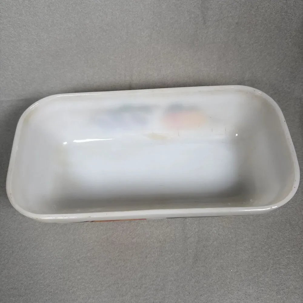 VINTAGE ANCHOR HOCKING FIRE KING GAY FAD FRUIT LOAF PAN 8